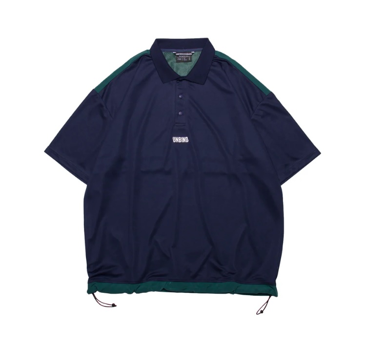 UNBIND】UN2193PLEASANT MOCK GAME SHIRT/S/NAVY
